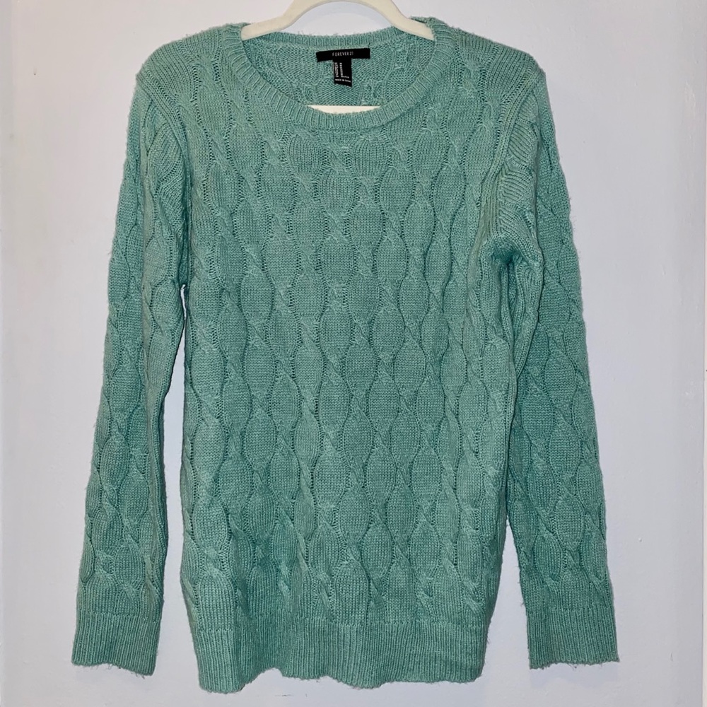Forever 21 Women’s Light Aqua Blue Sweater